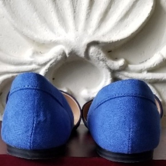 Two Toned Blue Suede D'orsay Flats NWT - Picture 7 of 7